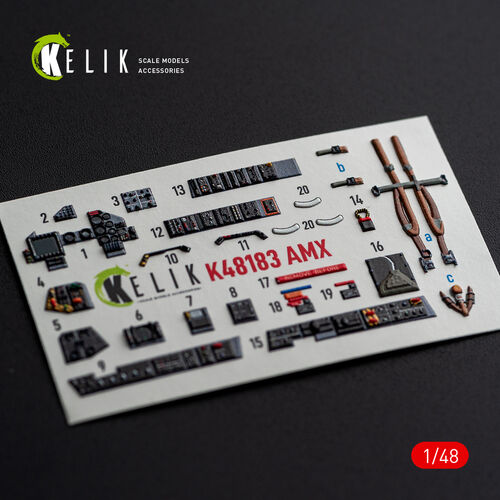 KELIK K48183 AMX - interior 3D decals for HobbyBoss kit 1/48 – Bild 9