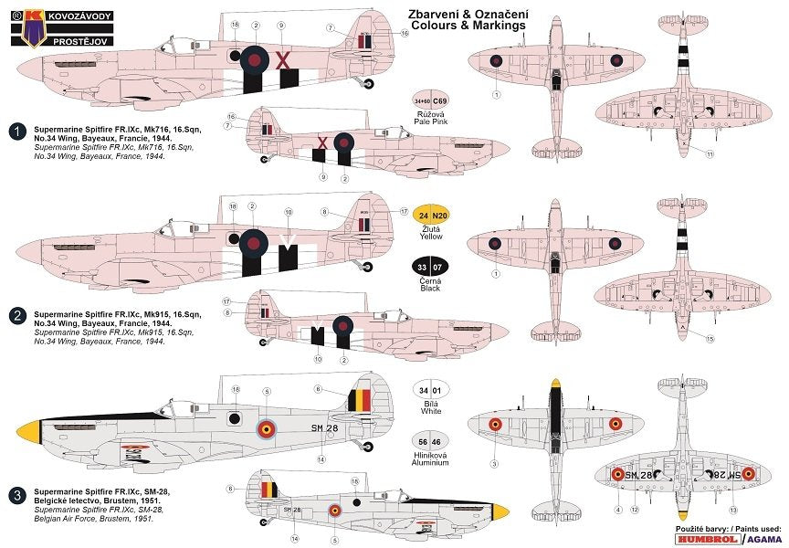 Kovozavody Prostejov KPM0176 Spitfire FR.IXc 1/72 – zdjęcie 2