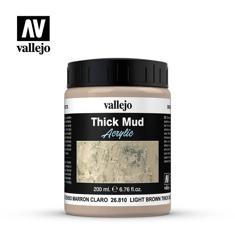 Vallejo 26810 Pâte à modeler épaisse - Pâte brun clair 200 ml