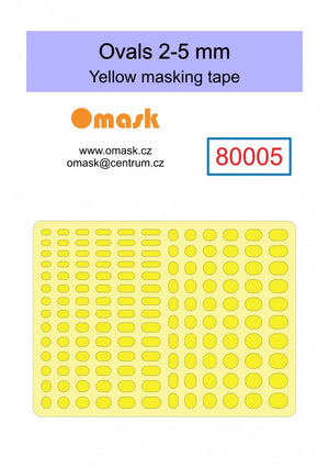Omask 80005 Ovals 2-5mm (yellow masking tape)