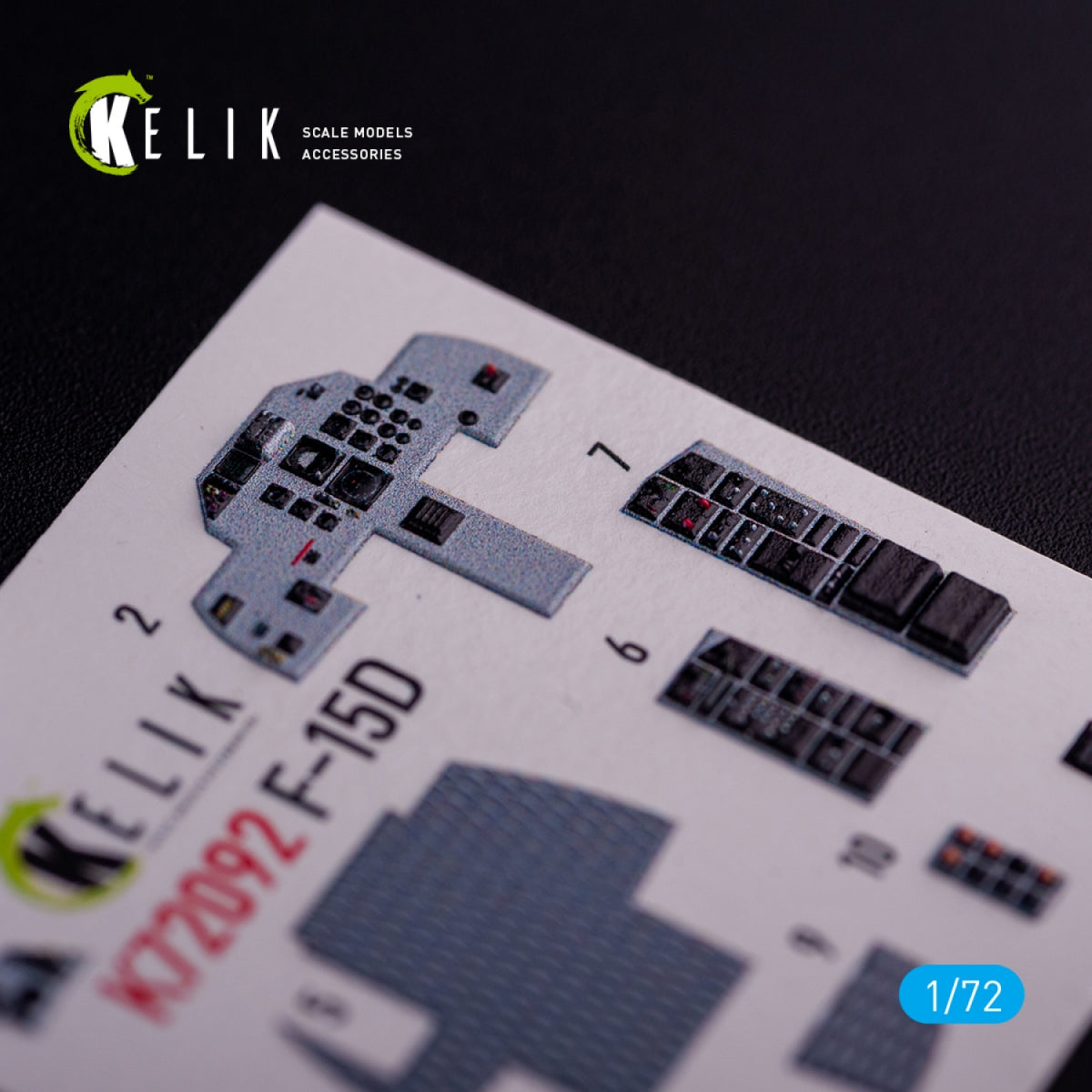 KELIK K72092 F-15D - interior 3D decals for FineMolds kit 1/72 – immagine 10