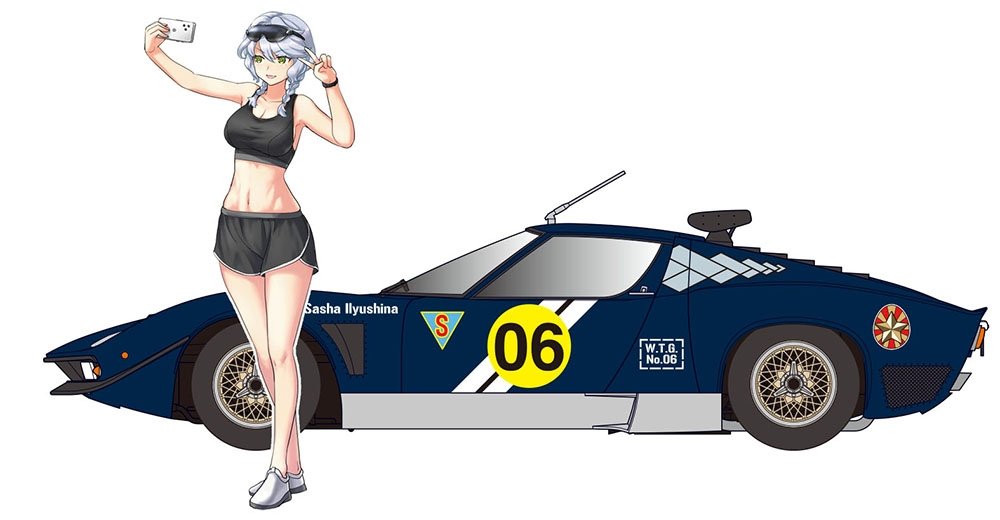 Hasegawa SP556 Wild Egg Girls Lamborghini Jota SVR &amp;quot;Sasha Ilyushina&amp;quot; w/Figure 1/24 – Bild 6