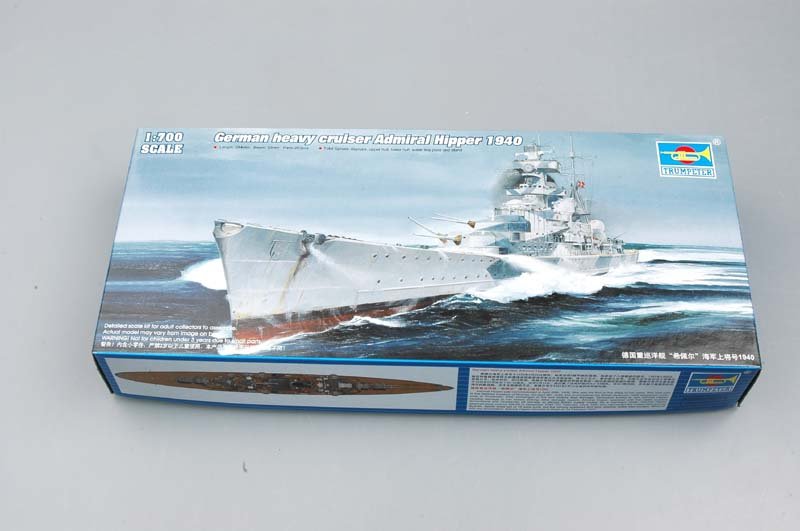 Trumpeter 05775 German Cruiser Admiral Hipper (1940) 1/700 – immagine 2