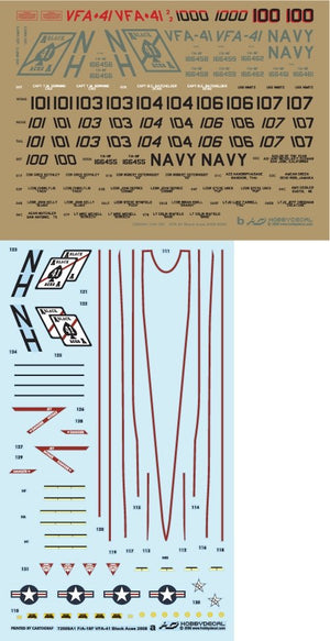 HobbyDecal AL72009V1 F/A-18F Black Aces 2008-2009 1/72 – zdjęcie 5