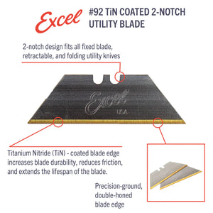 Excel Hobby Tools 20492 No.92 Two Notch Titanium Nitride Coated Utility Blade (5 pcs) – immagine 4