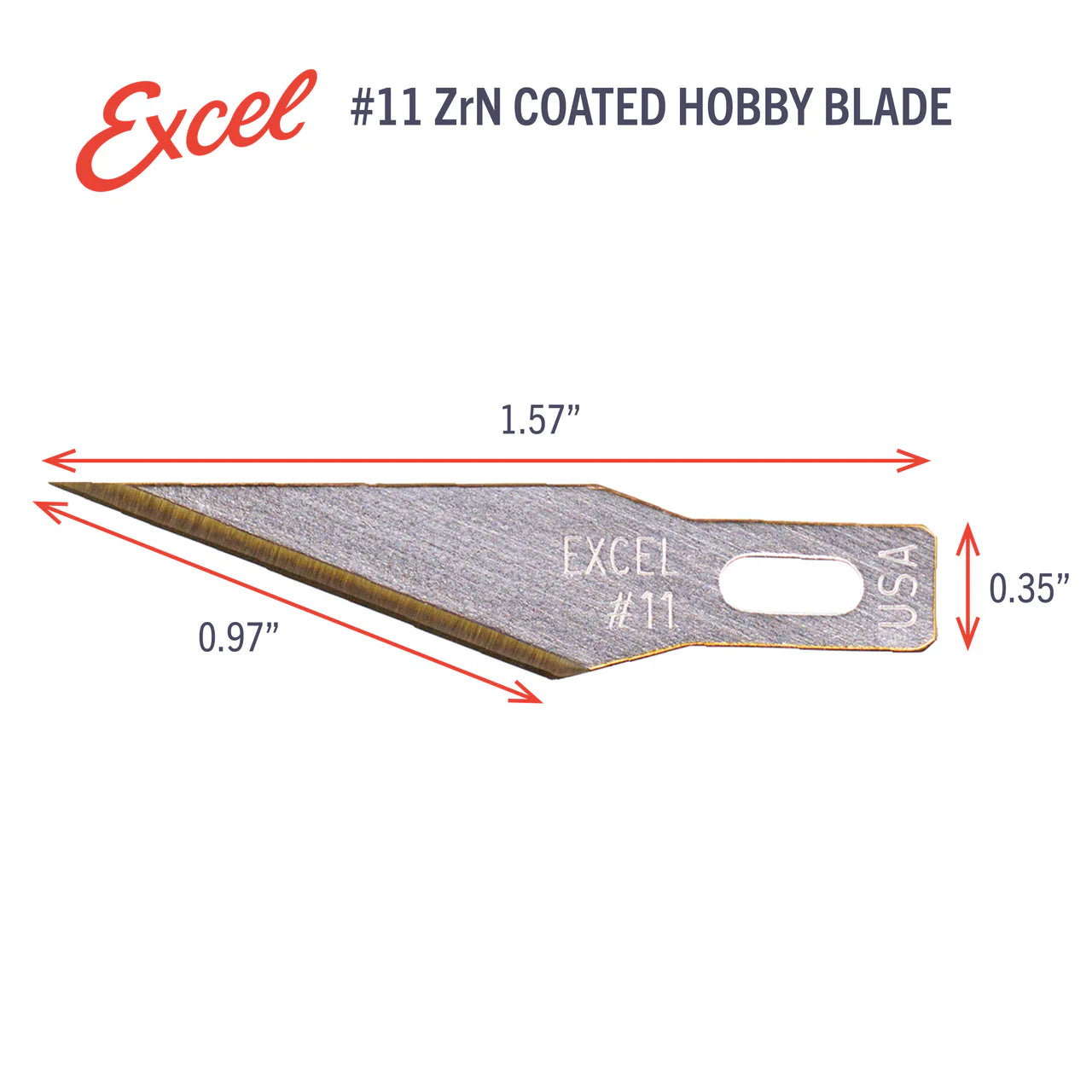 Excel Hobby Tools 20811 No.11 Zirconium Nitride Coated Blade (5 pcs) – imagen 5