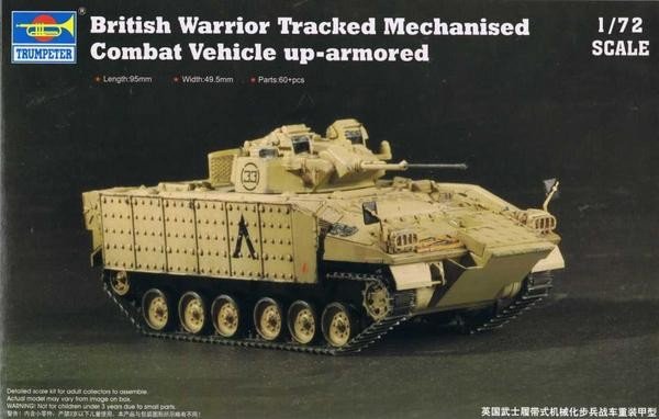 Trumpeter 07102 British Warrior Tracked Mechanised Combat Vehicle up-armored 1/72
