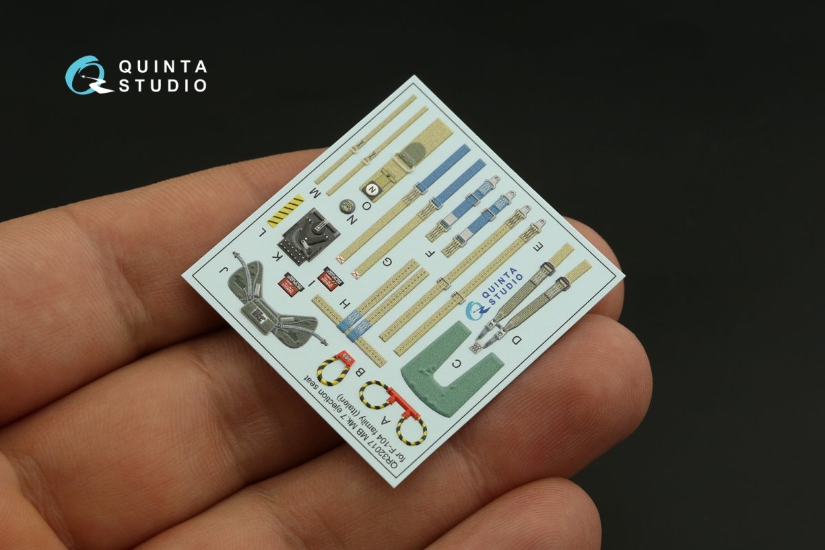 Quinta Studio QR32017 MB Mk.7 seat for F-104 family (Italeri) 1/32 – immagine 6