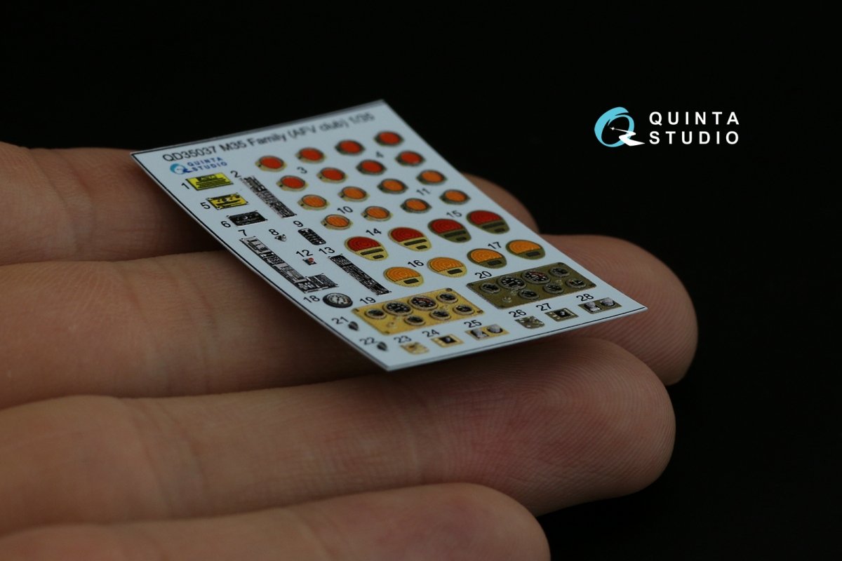 Quinta Studio QD35037 M35 Family 3D-Printed &amp;amp; coloured Interior on decal paper (AFV club) 1/35 – immagine 8