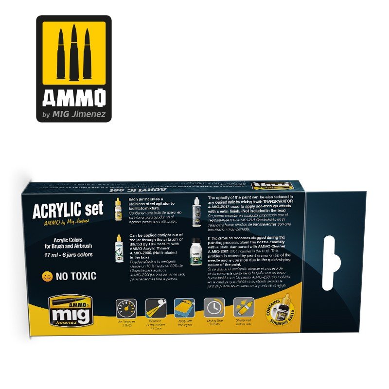 AMMO of Mig Jimenez 7253 AH64 Apache Set 6x17ml – zdjęcie 2