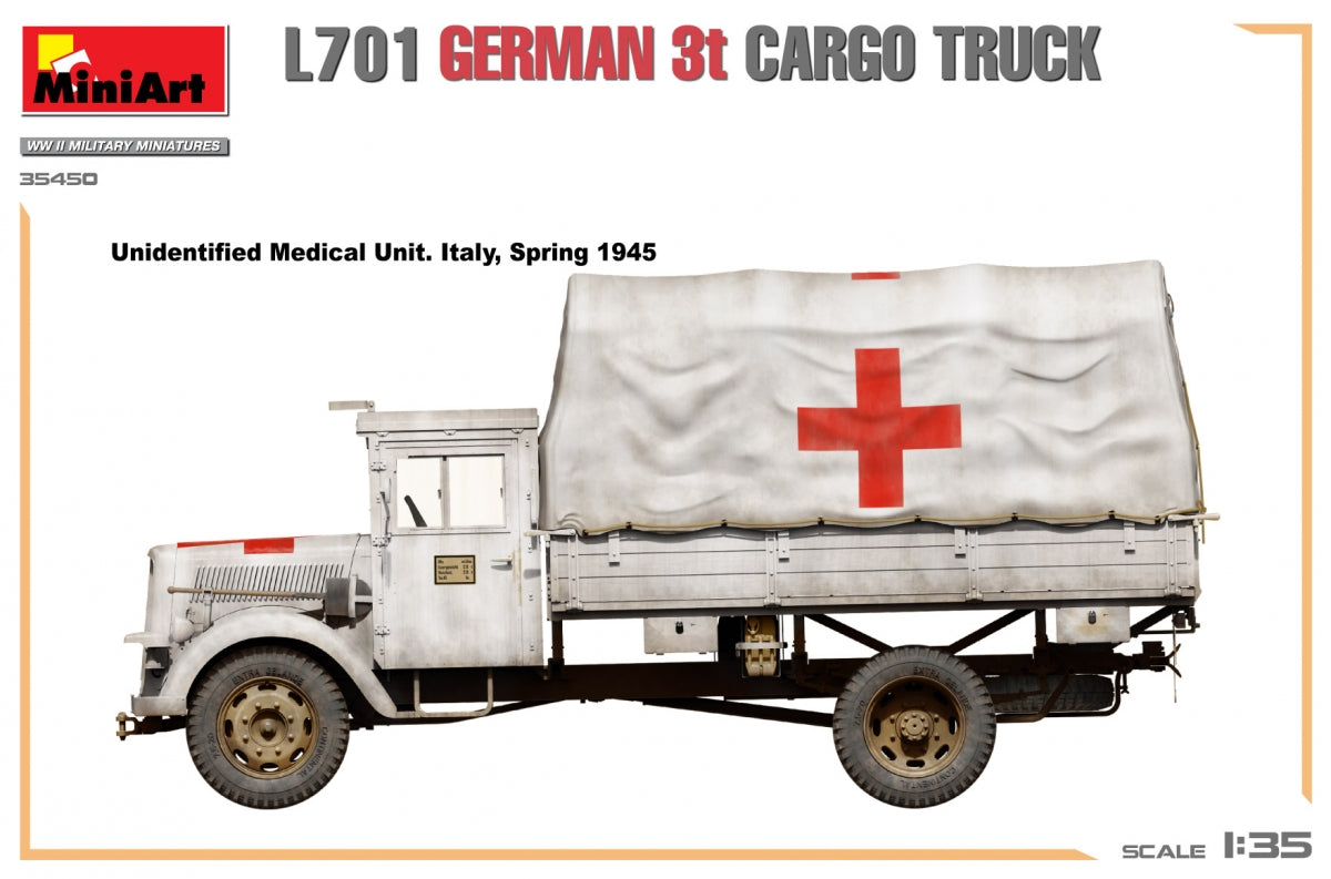 Miniart 35450 L701 GERMAN 3T CARGO TRUCK 1/35 – zdjęcie 14
