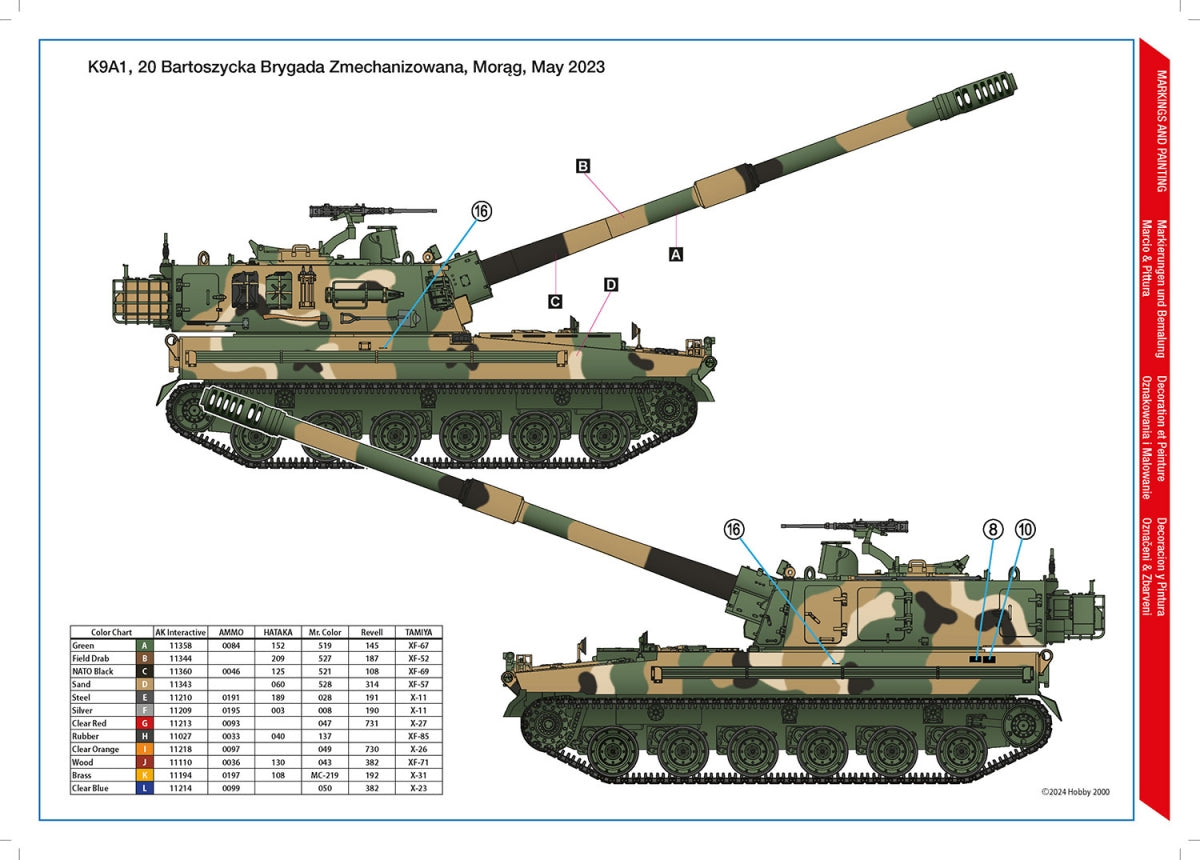 Hobby 2000 35005SE K9A1 Thunder Polish Army SPH - Special Edition ( ACADEMY + CARTOGRAF + Lufa Aber ) 1/35 – zdjęcie 2
