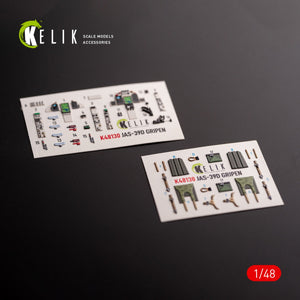 KELIK K48130 Jas-39 D - interior 3D decals for Italeri kit 1/48