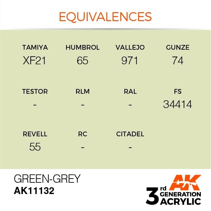 AK Interactive AK11132 GREEN-GREY – STANDARD 17ml – immagine 3