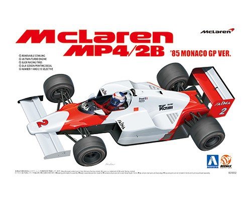 Aoshima 08191 Mclaren Mp4/2B ’85 Monaco Gp 1/20