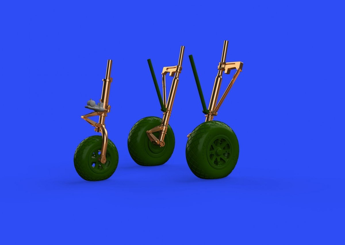 Eduard 648784 P-38J undercarriage legs BRONZE TAMIYA 1/48 – immagine 2