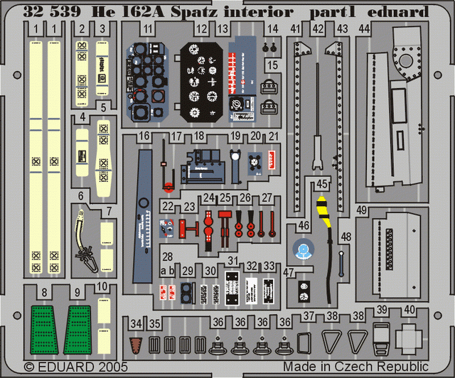 Intérieur du He 162A Spatz Eduard 32539 au 1/32 REVELL – image 3