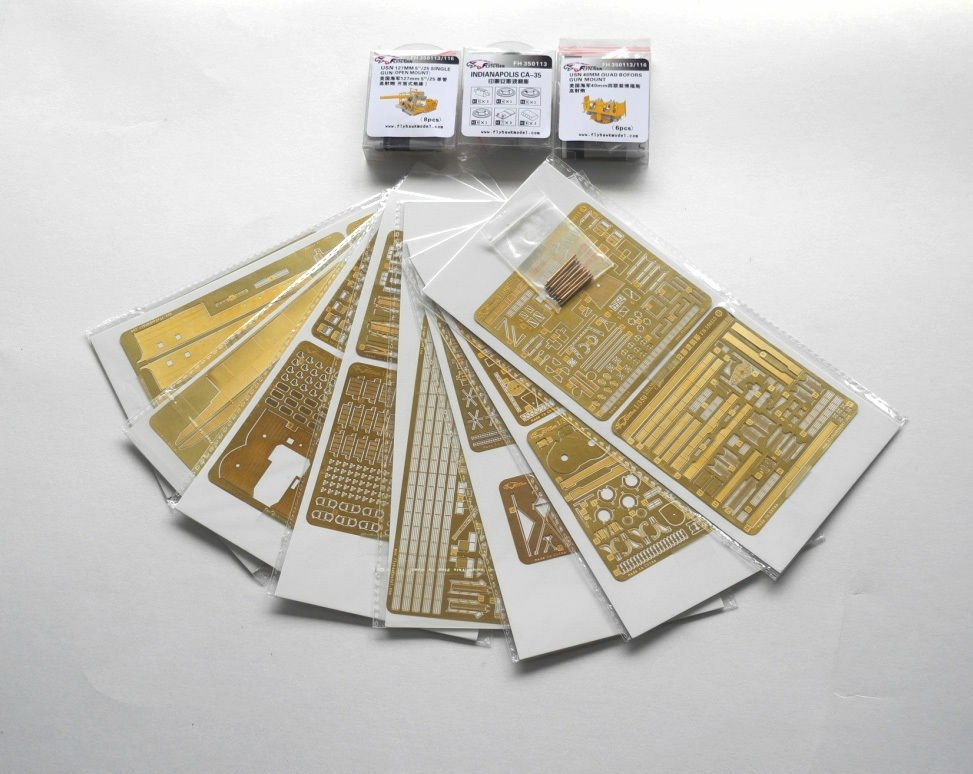 Flyhawk FH350113 WWII USS Heavy Cruiser Indianapolis CA-35 Super Detail Parts (for Trumpeter 05326) 1/350 – immagine 3