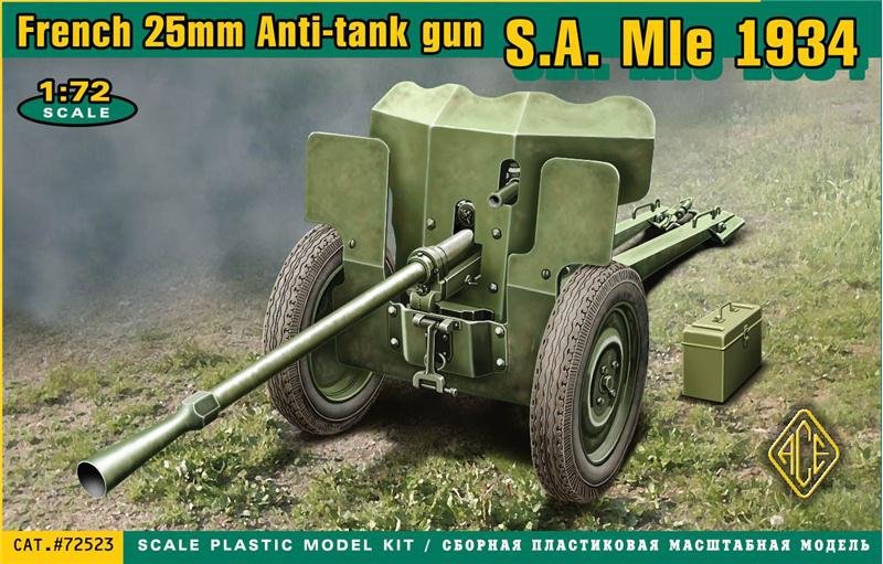 ACE 72523 Canon antichar français de 25 mm SA Mle 1934 (1/72)