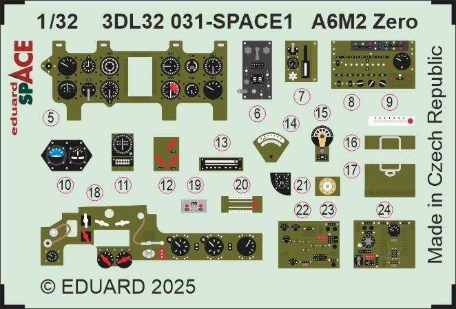 Eduard 3DL32031 A6M2 Zero SPACE TAMIYA 1/32 – image 4
