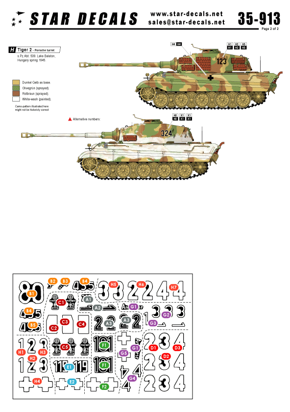 Star Decals 35-913 German Tanks in Hungary 1945 1/35 – zdjęcie 2