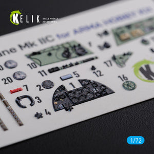 Décalcomanies 3D intérieures KELIK K72114 Hurricane Mk IIC pour maquette Arma Hobby au 1/72 – image 2