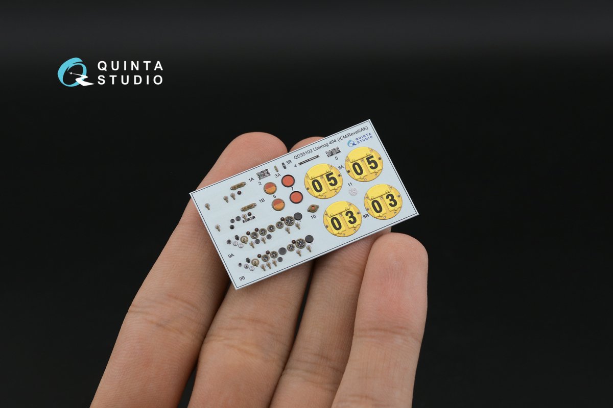Quinta Studio QD35102 Unimog 404 3D-Printed &amp;amp; coloured Interior on decal paper (ICM) 1/35 – immagine 3