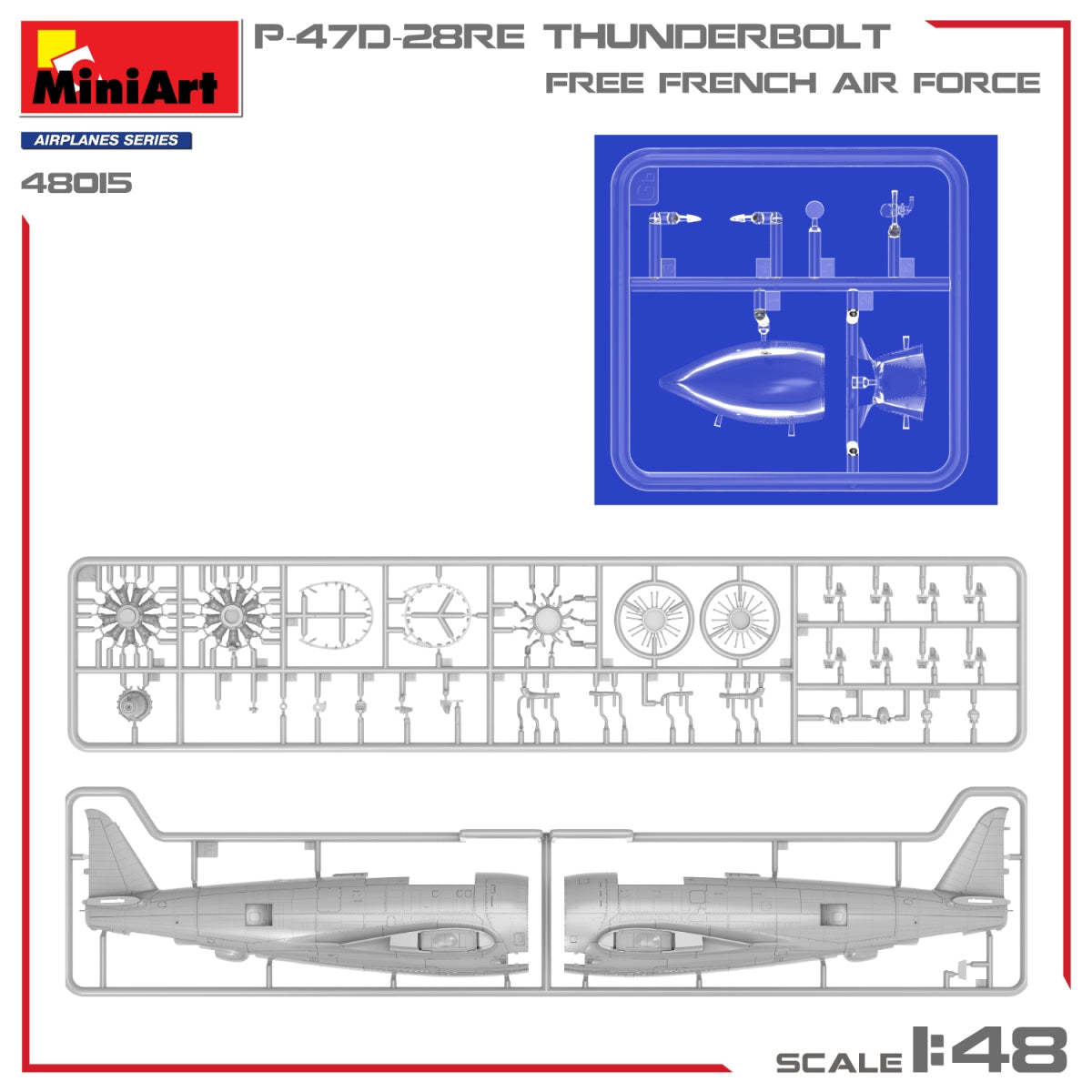 MiniArt 48015 P-47D-28RE THUNDERBOLT. FREE FRENCH AIR FORCE 1/48 – immagine 9