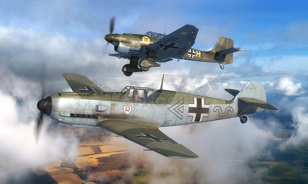 Revell 03770 Messerschmitt Bf109E - Junkers Ju87B Stuka 1/144 – immagine 3