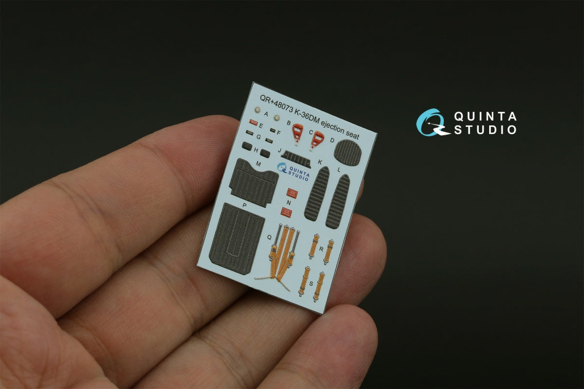 Quinta Studio QD+48480 Su-17M4/Su-22M4 3D-Printed &amp;amp; coloured Interior on decal paper (Hobby Boss) (with 3D-printed resin parts) 1/48 – immagine 5