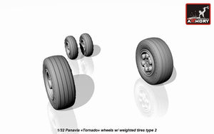 Armory Models AW32501b Panavia Tornado wheels, w/ tyres type “b” (GY) 1/32 – immagine 5