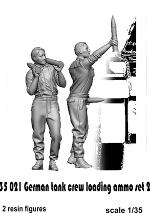 Glowel Miniatures 35021 German tank crew loading ammo set 2 1/35