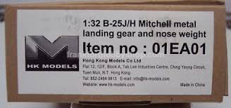 HK Models 01EA01 B-25H/J Mitchell Landing Gear &amp;amp; Weight (for HK Models B-25) 1/32 – immagine 2