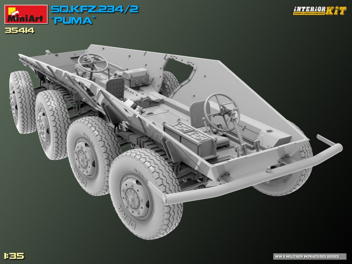 MiniArt 35414 Sd.Kfz. 234/2 PUMA. INTERIOR KIT 1/35 – immagine 34