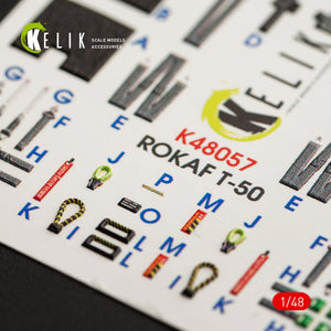 KELIK K48057 T-50 ROKAF INTERIOR 3D DECALS FOR ACADEMY KIT 1/48 – immagine 8