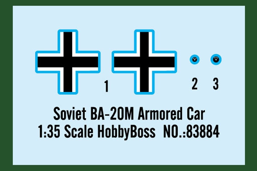 Hobby Boss 83884 Soviet BA-20M Armored Car 1/35 – immagine 2