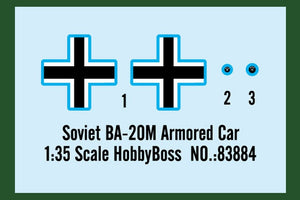 Hobby Boss 83884 Soviet BA-20M Armored Car 1/35 – immagine 2
