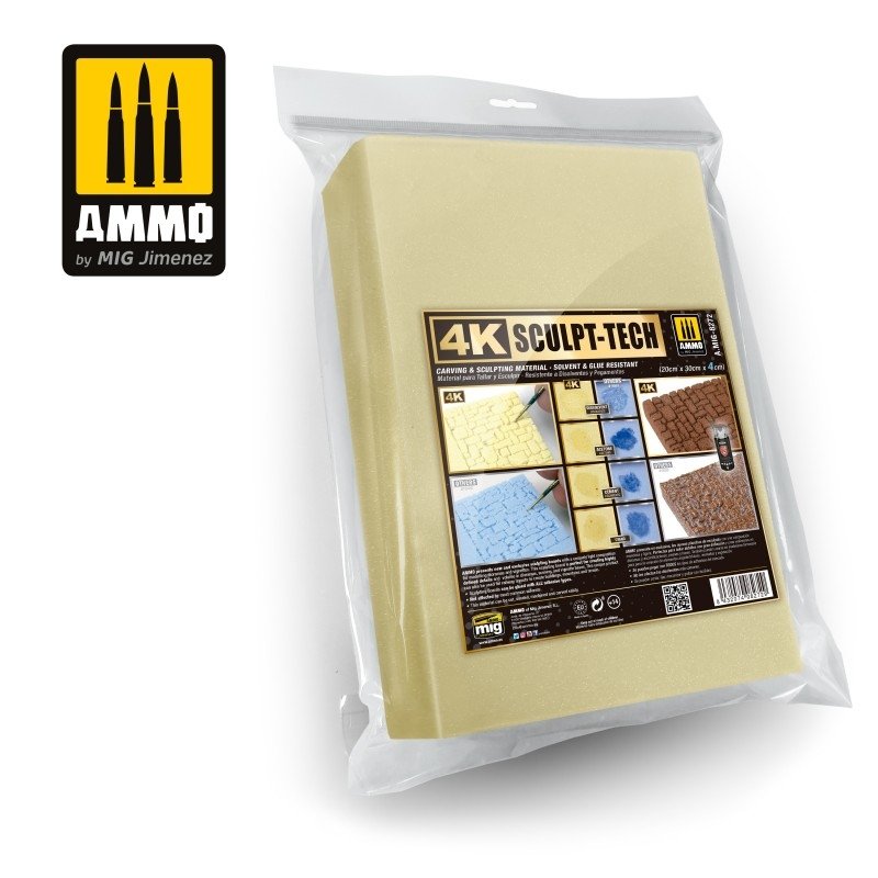 Munitions de Mig Jimenez 8272 4K Sculp-Tech (20x30x4)