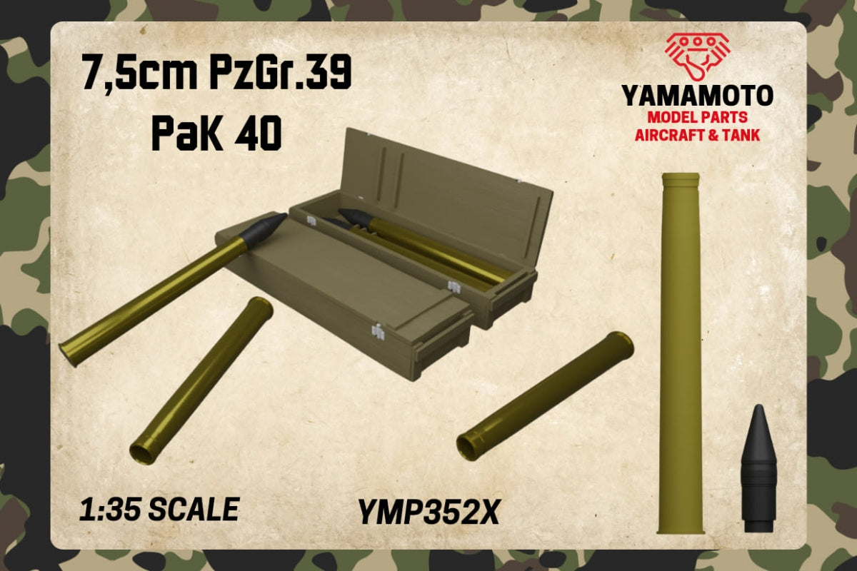 Yamamoto Model Parts YMP3522 7,5 cm PzGr.39 PaK 40 1/35 – Bild 2