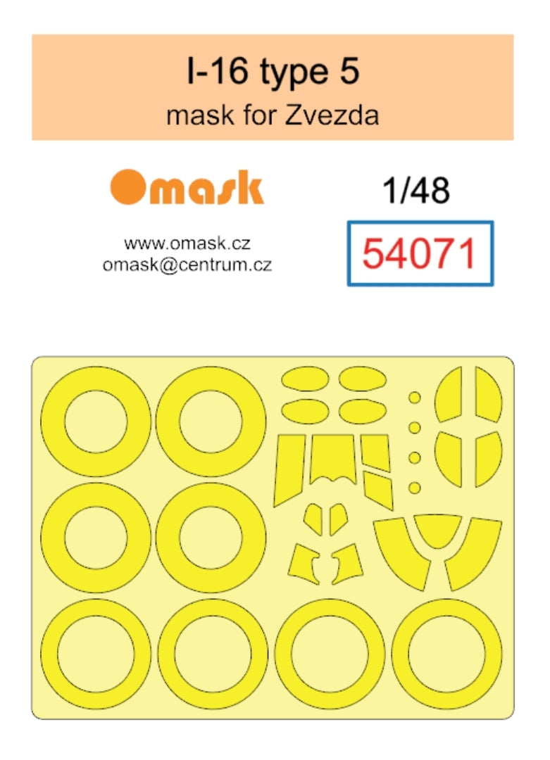 Omask 54071 I-16 type 5 mask (for Zvezda) 1/48