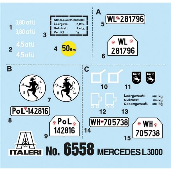 Italeri 6558 MERCEDES BENZ L3000 S 1/35 – zdjęcie 5