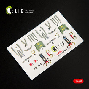 KELIK K48027 F-4B INTERIOR 3D DECALS FOR TAMIYA KIT 1/48 – immagine 5