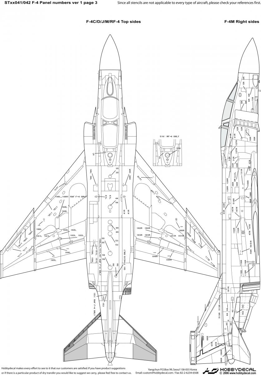 HobbyDecal ST32041V1 F-4 Panel numbers Black stencil font ver 1 1/32 – Bild 4