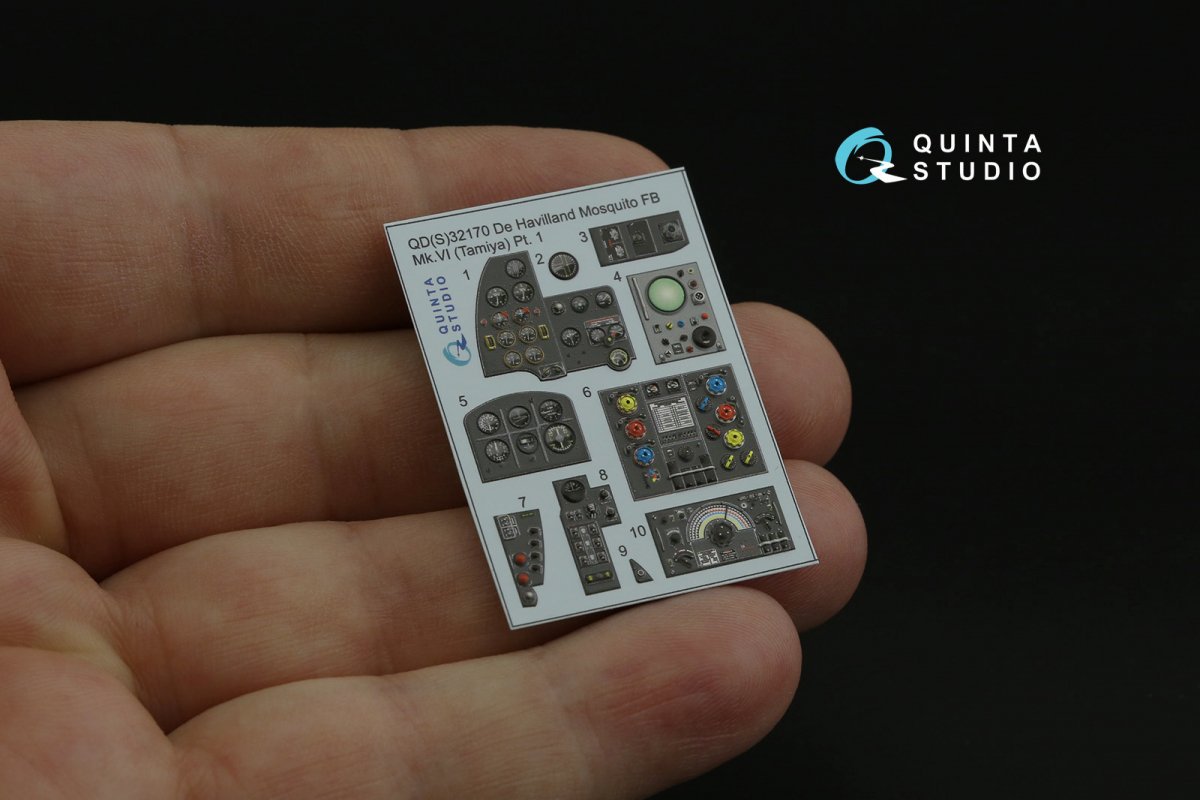Quinta Studio QDS-32170 DH Mosquito FB Mk.VI 3D-Printed &amp;amp; coloured Interior on decal paper (Tamiya) (small version) 1/32 – immagine 6