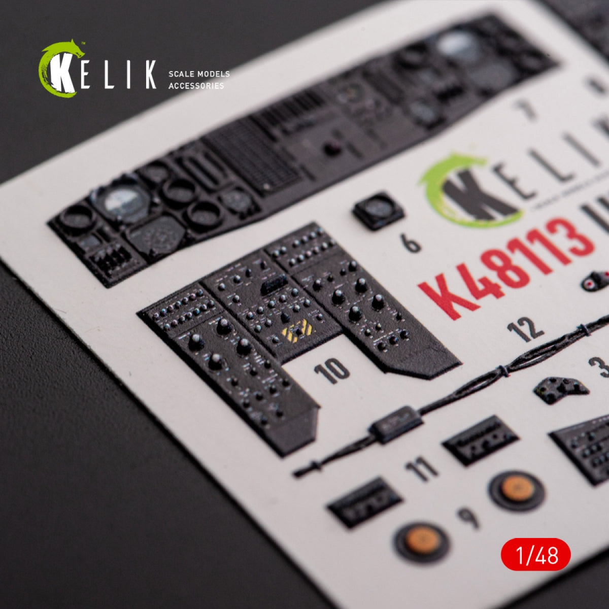 KELIK K48113 UH-60A Black Hawk - Type 1 interior 3D decals for ICM kit 1/48 – immagine 6