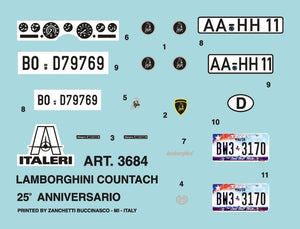 Italeri 3684 LAMBORGHINI COUNTACH 25th Anniversary 1/24 – imagen 3