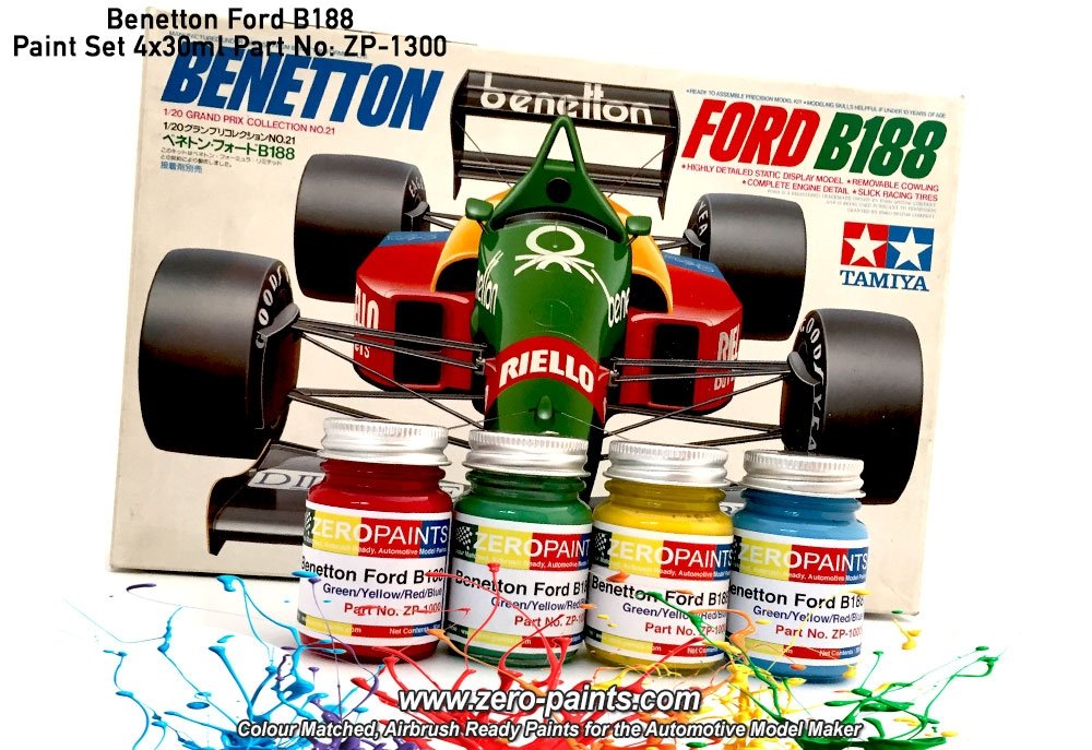 Peinture Zero Paints ZP-1300 Benetton Ford B188, 4 x 30 ml – image 3