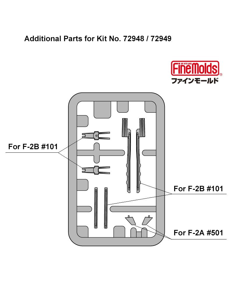 Fine Molds 72948 JASDF Mitsubishi F-2A S/N 63-8501, Air Development &amp;amp; Test Wing 1/72 – immagine 8