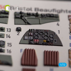 KELIK K72150 Bristol Beauhfighter TF.X - interior 3D decals for Airfix kit 1/72 – immagine 6