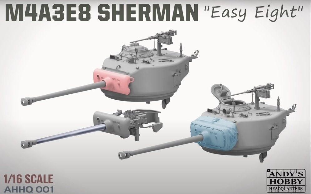 Andy&amp;#39;s Hobby Headquarters AHHQ-001 M4A3E8 Sherman &amp;quot;Easy Eight&amp;quot; 1/16 – immagine 5